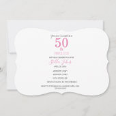 50 & Fabulous Pink Mermaid Niedliche Farbigkeit Ge Einladung (Vorderseite)