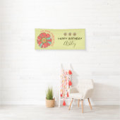50 & Fabulous Retro Floral Geburtstag Banner (Insitu)