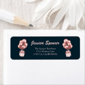 50 & Fabulous Rose Gold Geburtstag Rücksendeadress (Insitu)