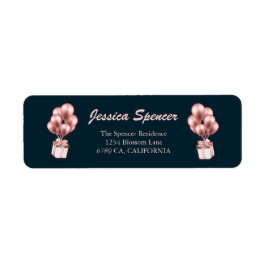 50 & Fabulous Rose Gold Geburtstag Rücksendeadress