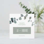 50 & Fabulous Sage Simple Birthday Square Einladung (Stehend Vorderseite)