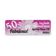 50 & Fabulous schwarz, pink, weiß mit Sternen & da