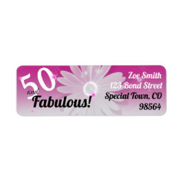 50 & Fabulous schwarz, pink, weiß mit Sternen & da