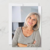 50 & Fabulous Schwarz-weiß & Gold Foto Geburtstag Einladung (Rückseite)