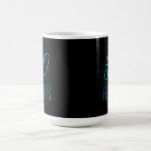 50 & Fabulous Sky Blue Black Kaffeetasse (Mittel)