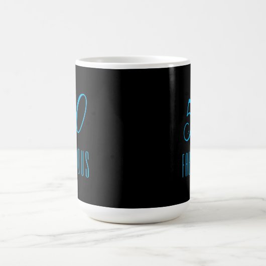 50 & Fabulous Sky Blue Black  Kaffeetasse (Mittel)