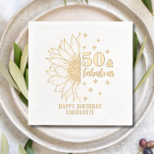 50 & Fabulous Sonnenblume 50. Geburtstag Personali