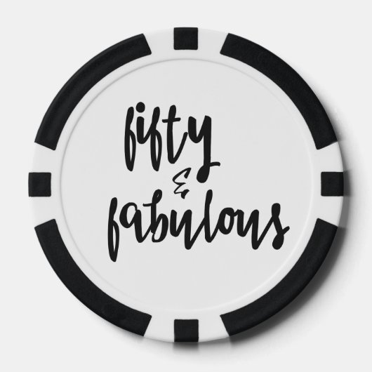 50 & Fabulous - Spaß 50. Geburtstag Pokerchips (Vorderseite)