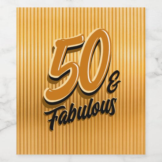 50 & Fabulous Weinetikett (Einzelnes Label)