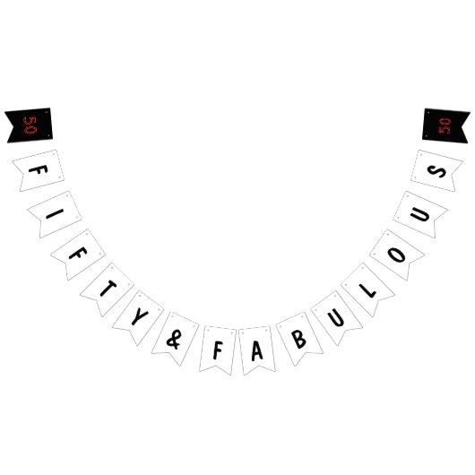 50 & Fabulous Wimpelkette (Alle)