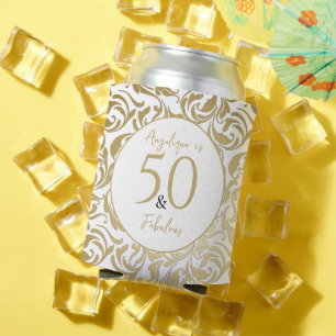 50 & Fantastisch Dekoratives Goldenes Blumen-Swirb Dosenkühler