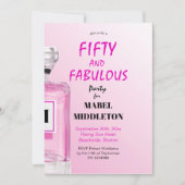50 Fantastisch-Französisch-Chic Pink-Parfüm-Monogr Einladung (Vorderseite)