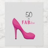 50 & Fantastisch Geburtstag Weinetikett (Einzelnes Label)
