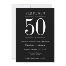50 & Fantastisch Schwarz Weiß 50. Geburtstagsfeier