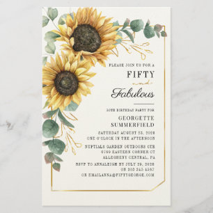 50 Fantastische Eukalyptus Sonnenblume Geburtstag Briefpapier