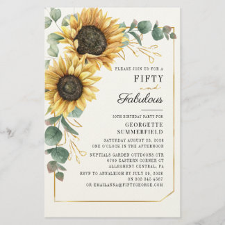 50 Fantastische Eukalyptus Sonnenblume Geburtstag Briefpapier