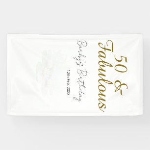 50 & fantastische goldene Wasserlotus-Lilie Aquare Banner