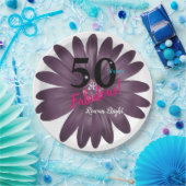 50 Fantastische, lila Glitzer-Därme, vielseitig Pappteller (Party)