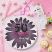 50 Fantastische, lila Glitzer-Därme, vielseitig Pappteller (Party)