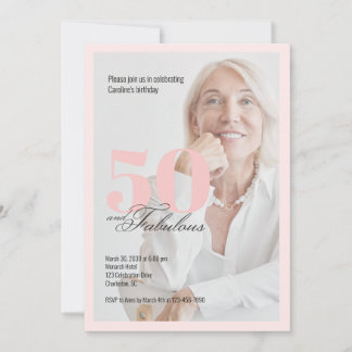 50 & Fantastische Pink 50. Geburtstagseinladung Einladung