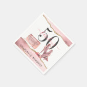 50 Fantastische Pink Gold Glitzer Agate Tanzschuhe Serviette (Ecke)