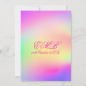 50 Fantastische Regenbogen-Gefärbte Krawatte Rosa  Einladung (Rückseite)