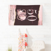 50 Fantastische Rose Gold Glitzer Agate Elegant Ba Banner (Insitu)