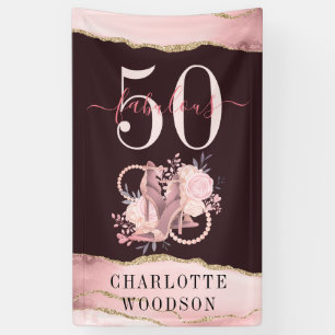 50 Fantastische Rose Gold Glitzer Agate Elegant Ba Banner