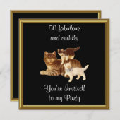 50 Fantastische und kuschelige Geburtstagsparty Einladung (Vorne/Hinten)