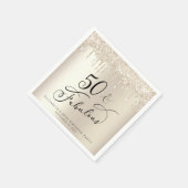 50 Fantastischer Glitzer Champagner Gold Personali Serviette (Ecke)