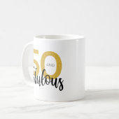 50 + Fantastisches 50. Geburtstagsgeschenk Kaffeetasse (Vorderseite Links)