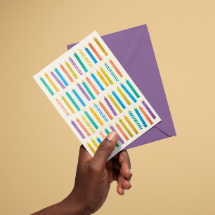 50 Farbige Kerzen Geburtstagskarte Karte