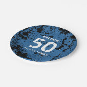 50. Felsen-BLAUES Schmutz-Muster F50Z des Pappteller (Schrägansicht)