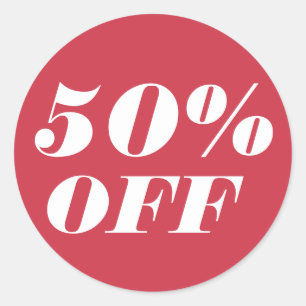 50% fertigen WEG Text besonders an Runder Aufkleber