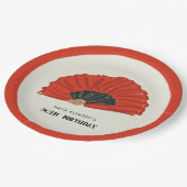 50. Flamenco Fan Geburtstagsparty Pappteller (Schrägansicht)