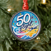 50. Flug Flugzeug farbenfrohes Souvenir