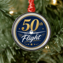 50. Flug goldenes Flugzeug Reiseandenken