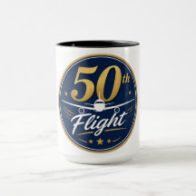 50. Flug goldenes Flugzeug Reiseandenken