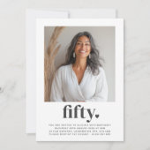 50. Foto am Herzplatz Geburtstag Einladung (Vorderseite)