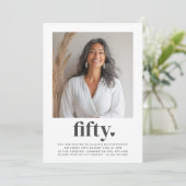 50. Foto am Herzplatz Geburtstag Einladung (Stehend Vorderseite)