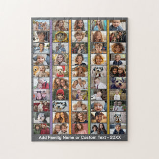 50-Foto-Collage - Benutzerdefinierter Text - Farbi Puzzle