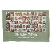 50 Foto Collage Grid - Skripttext Kissenbezug (Vorderseite)