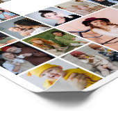 50 Foto-Collage Personalisiertes Geburtstagsgesche Poster (Ecke)