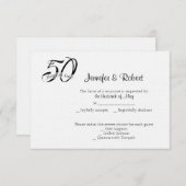 50. Foto-Jahr-Antwortkarte RSVP Karte (Vorne/Hinten)