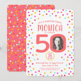 50. Foto Lebendkorallenkonfetti Geburtstag Einladung