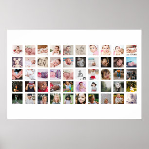 50 FotoCollage Personalisiert Poster