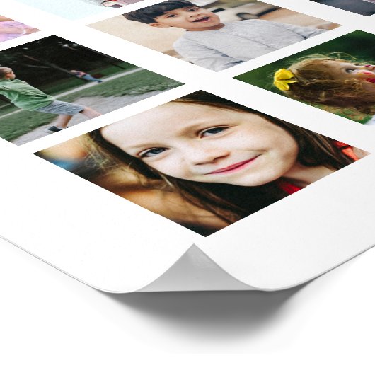 50 FotoCollage Personalisiert Poster (Ecke)