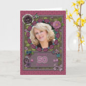 50. Fotokarte für einen Geburtstag Karte (Gelbe Blume)