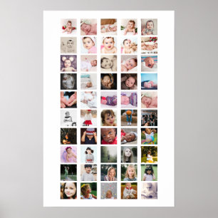 50 Fotos Collage Personalisiert Poster