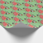 50 Frauen mit Vintagem Geschenkpapier für Hunde (Ecke)